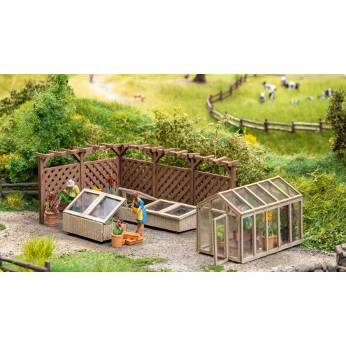 Noch 66805 - HO Laser-Cut Deko-Set "Im Garten"