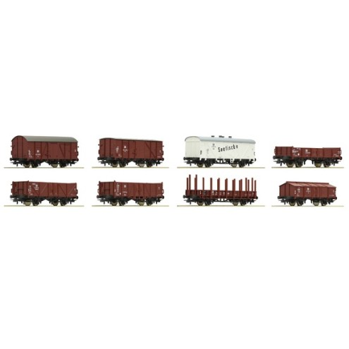 Roco 67127 - 8-teiliges Set Güterwagen, DR