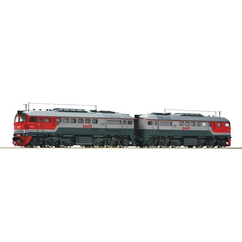 Roco 73793 - Diesellok 2M62 RZD grau/rot Sn