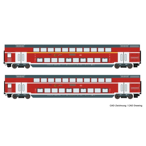 Roco 74148 - 2er Set Dosto DB-AG NRW DC