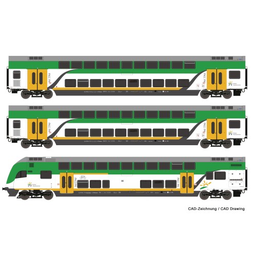 Roco 74160 - 3er Set Dosto Koleje