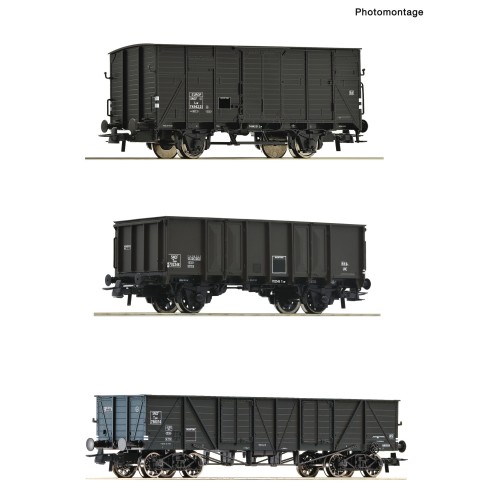 Roco 76004 - 3er Set Güterwag. SNCF