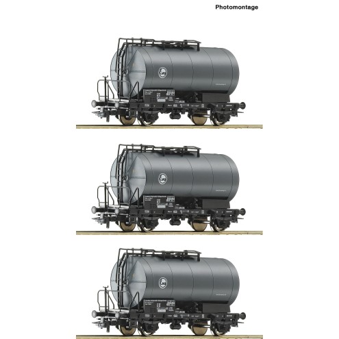 Roco 76005 - 3er Set Kesselwag. Eva DB