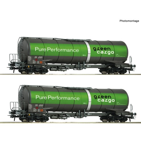 Roco 76026 - 2er Set Kesselwag.Green Cargo