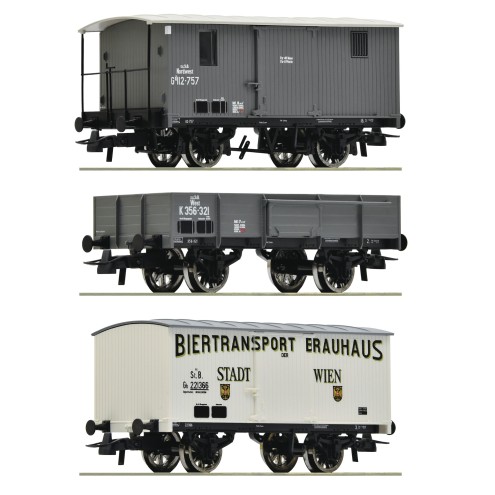 Roco 76037 - 3er Set Güterzug kkStB