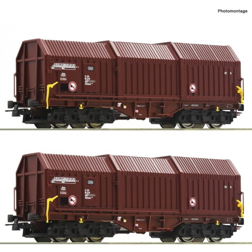 Roco 76041 - 2er Set Teleskophaubenwag.