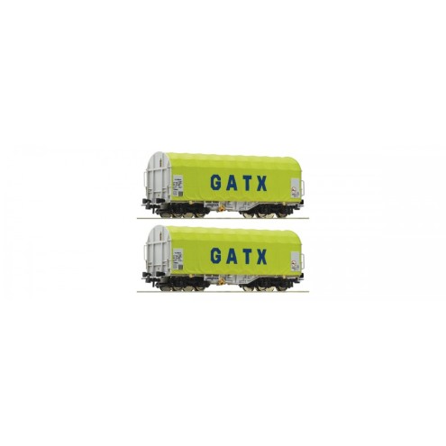 Roco 76055 - 2-tlg. Set: Schiebeplanenwagen, GATX