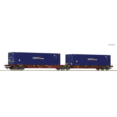 Roco 76634 - Container-Doppeltragwagen, GYSEV CARGO