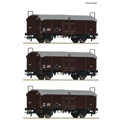 Roco 77020 - 3er Set Schiebedachwag. SNCF