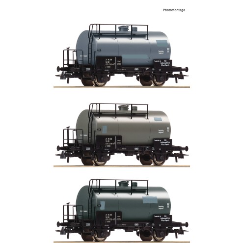 Roco 77021 - 3er Set Kesselwag. DR