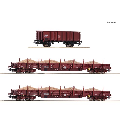 Roco 77041 - 3er Set Sandzug DR #1