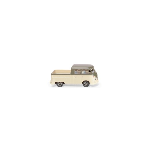 Wiking 078907 - VW T1 Doppelkabine - olivgrau/perlweiß