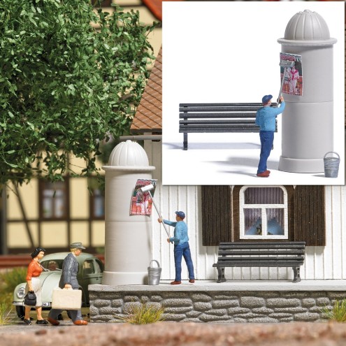 Busch 7909 - Action-Set: Plakatkleber