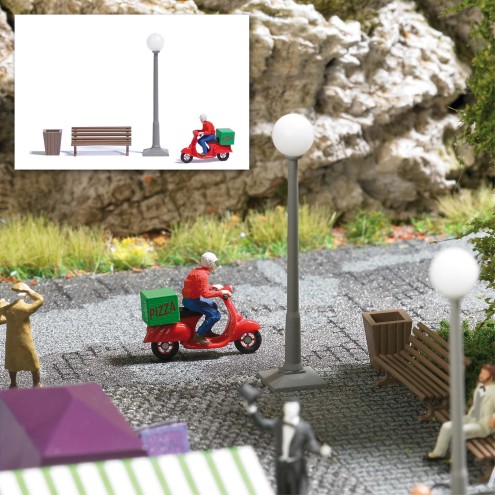 Busch 7983 - A-Set: Rasender Pizzabote H0
