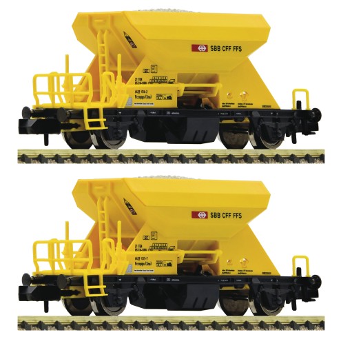 Fleischmann 822920 - 2-tlg.Set Schotterwagen Gelb