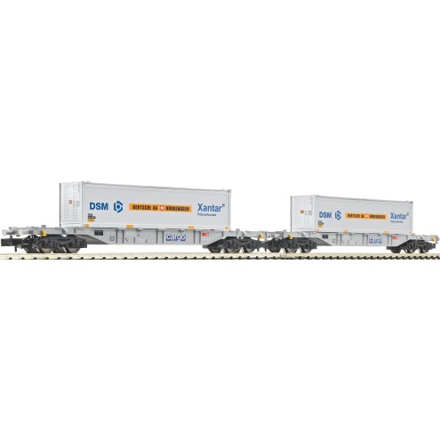 Fleischmann 825501 - 2-teiliges Container-Tragwagen-Set der SBB.