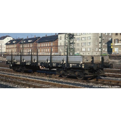 Fleischmann 826701 - 4-achs.Flachwagen, schwarz
