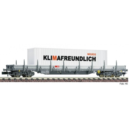 Fleischmann 828823 - Rungenwagen Res + 40ft Migros