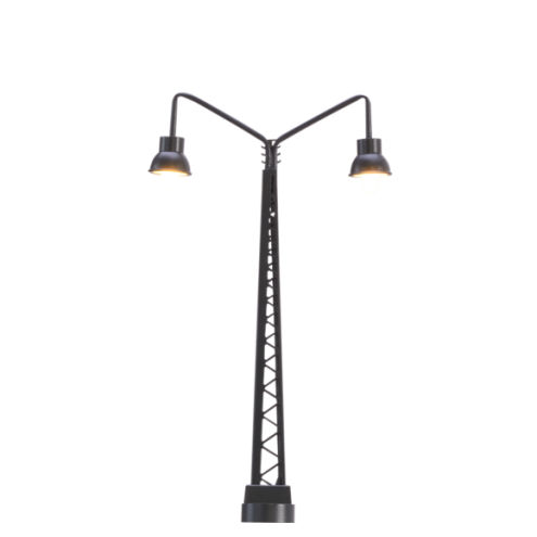 Brawa 83011 - N GITTERMASTBOGENLEUCHTE, 2-FACH, STECKSOCKEL MIT LED