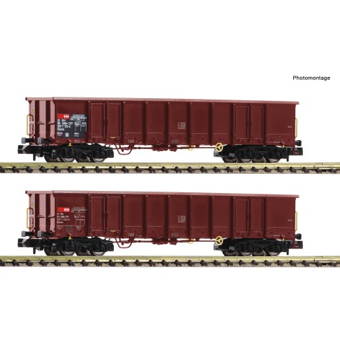 Fleischmann 830252 - 2-tlg.Set Off.Güterw.Eanos SBB
