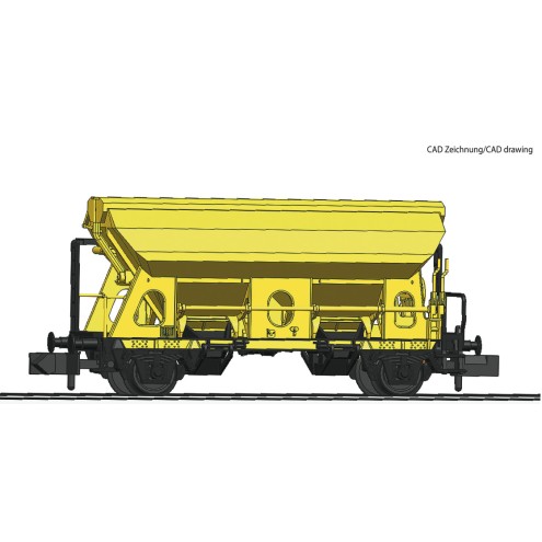 Fleischmann 830354 - Schwenkdachwagen, DB AG, Piesteritz, gelb
