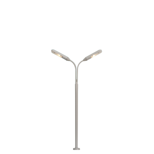 Brawa 84016 - Peitschenleuchte, doppelt, Stecksockel mit LED