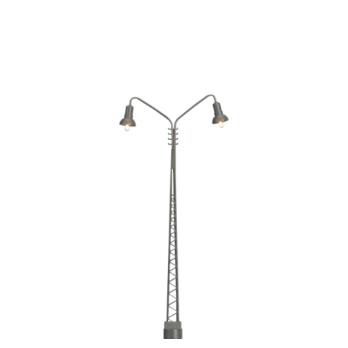 Brawa 84019 - Gittermastleuchte doppelt, Stecksockel mit LED