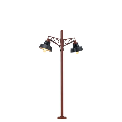 Brawa 84147 - H0 LED Holzmastleuchte Stecks. 2-fach