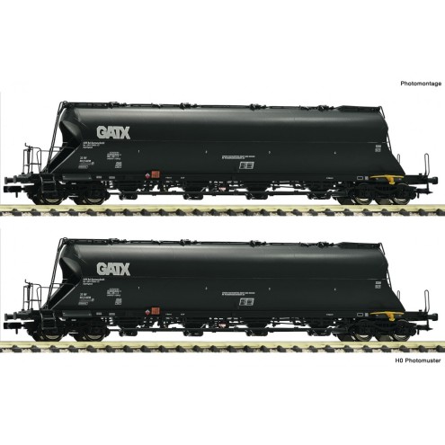 Fleischmann 849005 - 2-tlg.Staubsilow. GATX grau