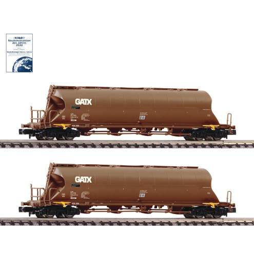 Fleischmann 849008 - 2-tlg.Staubsilow. GATX
