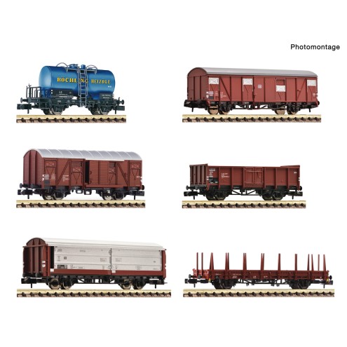 Fleischmann 880906 - 6-tlg. Set Güterwagen DB
