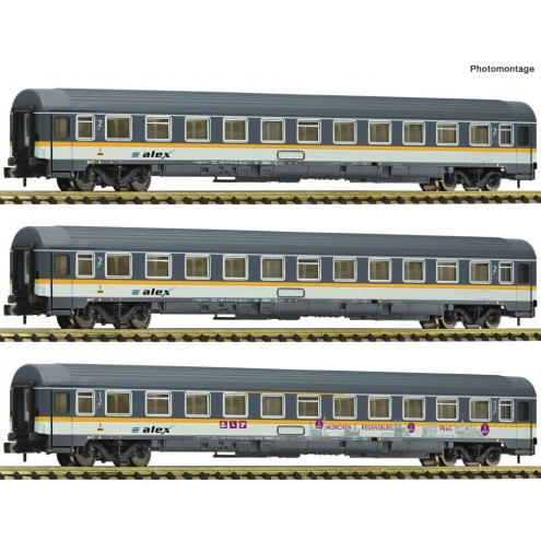 Fleischmann 881901 - 3-tlg.Set ALEX Eurofima Wagen