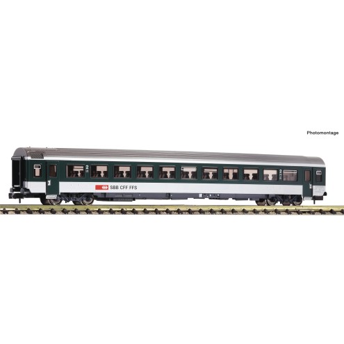 Fleischmann 890327 - Reisezugwagen 2. Klasse, SBB, grün/grau