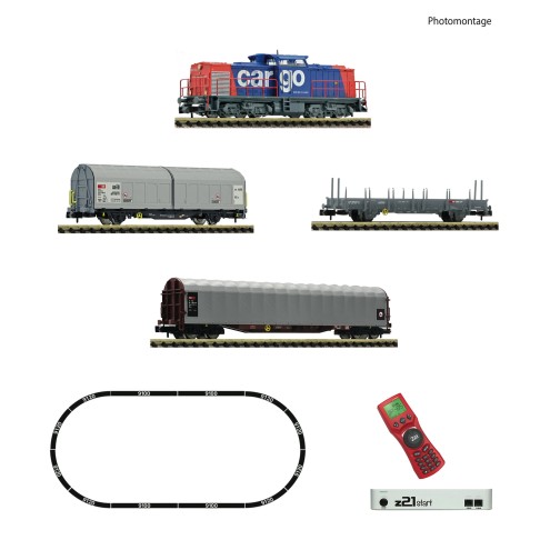 Fleischmann 931903 - z21 start Digitalset: Diesellokomotive BR 203 mit Güterzug, SBB Cargo