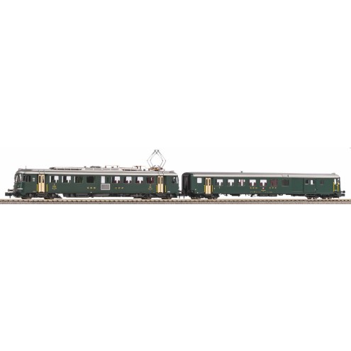 Piko 94166 - N-Set Triebwg. RBe 4/4 und Bt Steuerwg. grün mit alter Schrift SBB IV