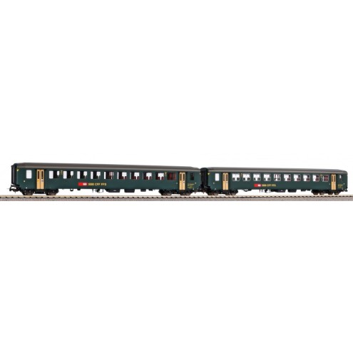 Piko 96786 - 2er Set Personenwg. EW I B SBB grÃ¼n IV