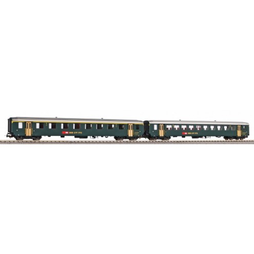 Piko 96790 - 2er Set Personenwg. EW I A+B SBB grÃ¼n IV