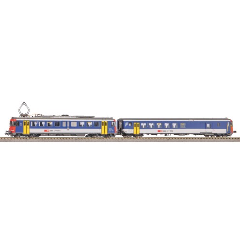 Piko 96856 - ~2er Set Triebwg./Sound RBe 540 Triebwagen + BDt EW II Steuerwagen NPZ SBB, DC + DSS PluX22