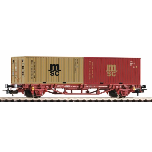 Piko 97153 - Containertragwg 2x 20` Container MSC FS IV