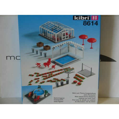 Kibri 38614 - Deko-Set Pool und Garten
