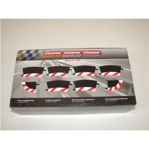 Carrera Evo/Excl./Digital, Innenrand Kurve 2/30°, 6 Stk