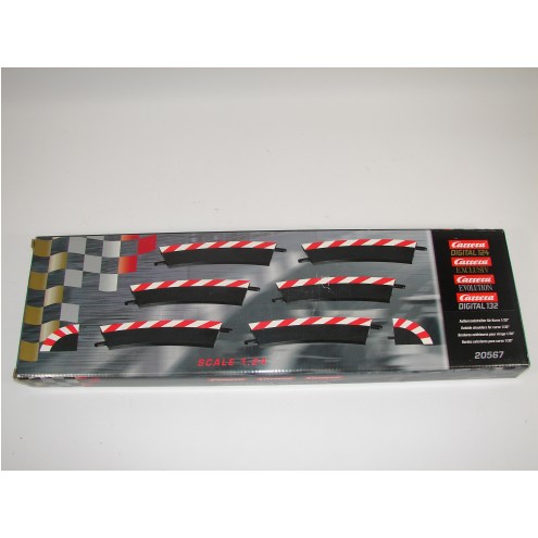 Carrera 20567 - Außenrandstreifen für Kurve 1/30° 6 Stück