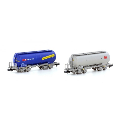 Hobbytrain 23483 - 2tlg. Silowagen Uacs SBB blau / grau "Summer Sale"