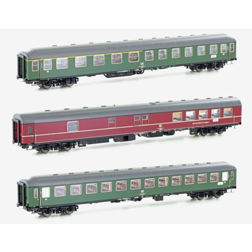 Hobbytrain 43037 - 3er Set Personenwagen DB, Ep.VIa, D1213, AC