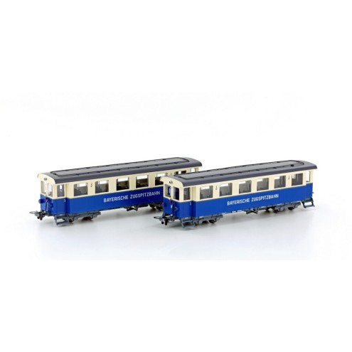 Hobbytrain 43107 - Zugspitzbahn 2er Set Personenwagen, Ep.V, H0 / 16.5mm