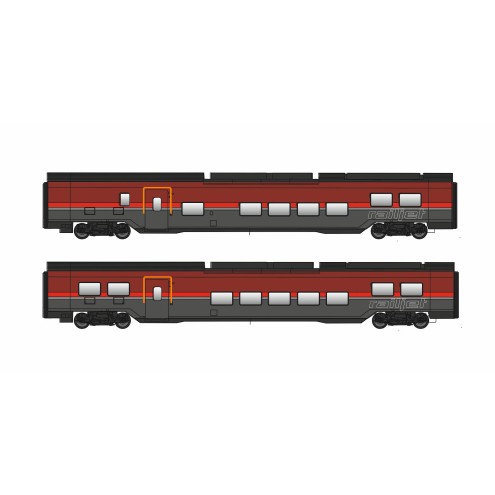 Jägerndorfer JC11201 - 2er Set Railjet Wagen DANI ÖBB, Ep.VI, Basic, AC