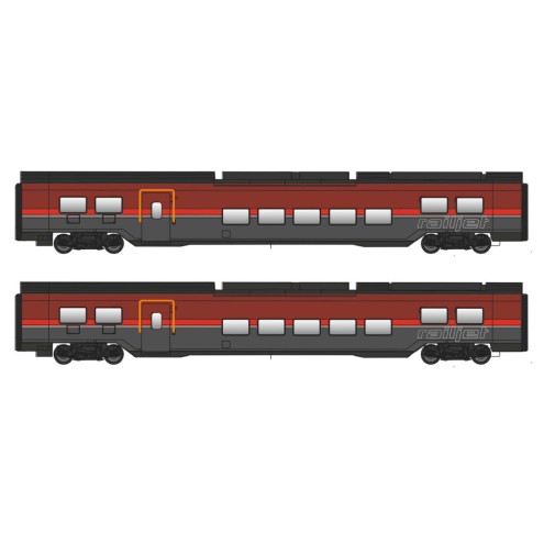 Jägerndorfer JC11221 - 2er Set Railjet Wagen DANI ÖBB, Ep.VI, Basic, AC