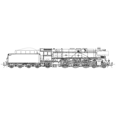 Lenz 40201-06 - Dampflok BR01 177, DB, Ep.3a, Witte Windleitbleche