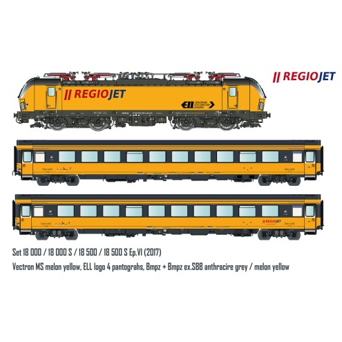 L.S. Models 18000S - SET BR 193 VECTRON + 2 WAGEN BPM REGIOJET, EP.VI, SOUND