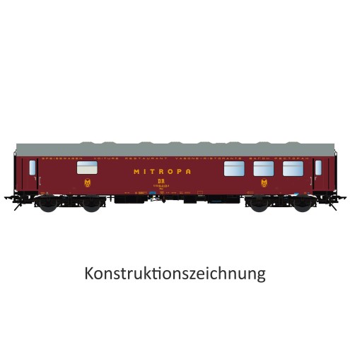 Lenz 41182-01 - Speisewagen WRge, DR, Epoche 4a, Nr. 45010-8